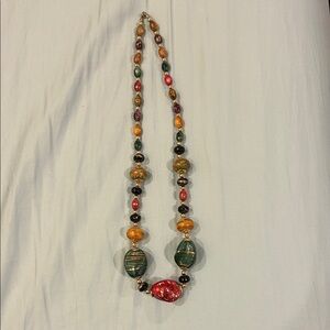 Lightweight Statement Multicolor Beaded Necklace